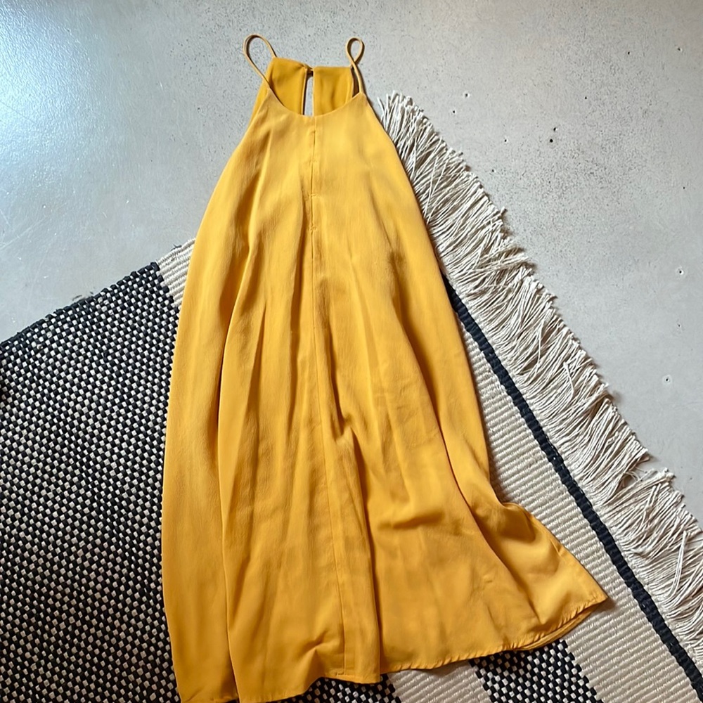 Gold High Neck Dress